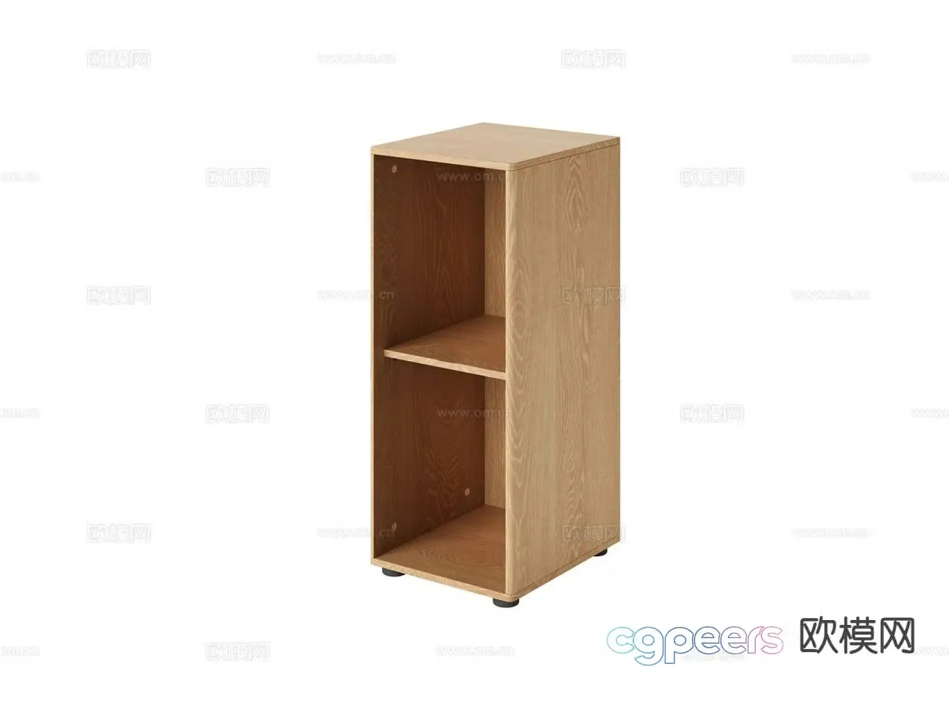 Simple bookcase low cabinet 3d model