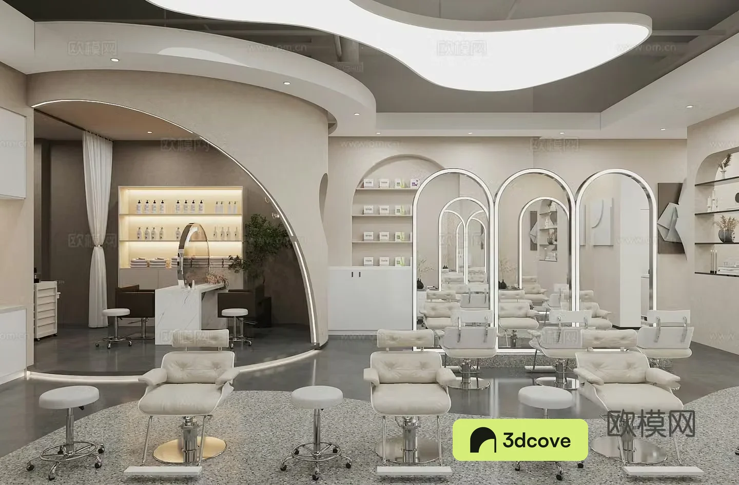 Modern barber shop Hairdressing shop