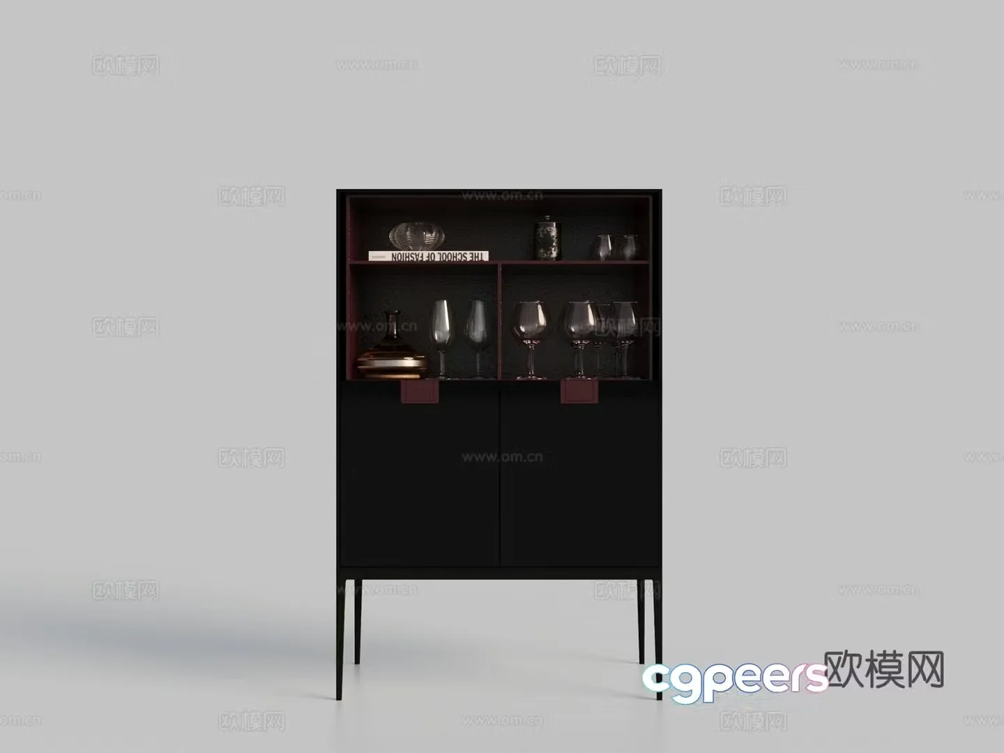 Modern sideboard sideboard cup 3d model