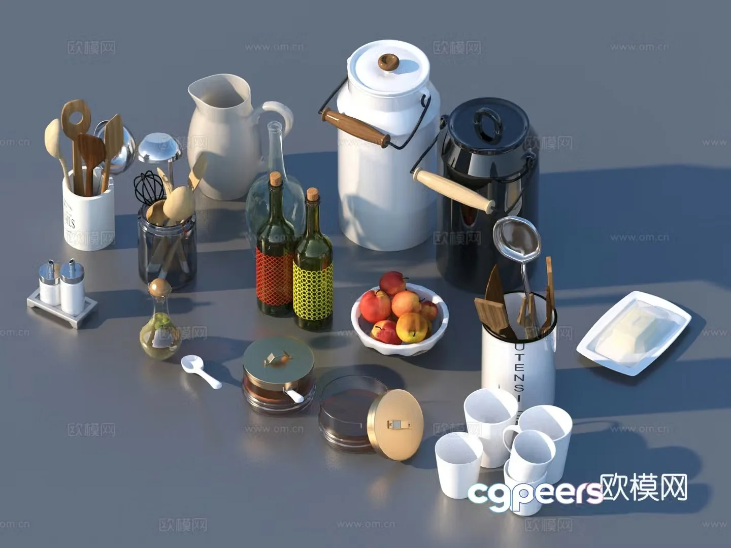 Tableware Bowl Plate Kitchen Utensils Daily necessities 3D Model