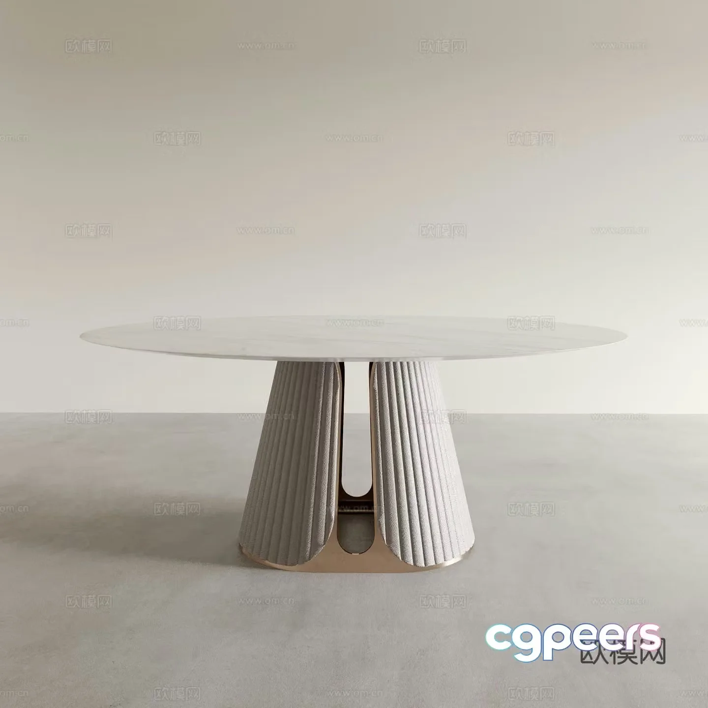 dining table round table 3d model