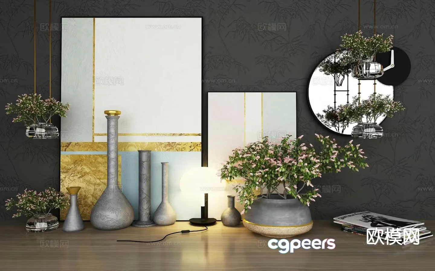 Nordic ornaments ornaments vases photo frames desktop potted plants 3D model
