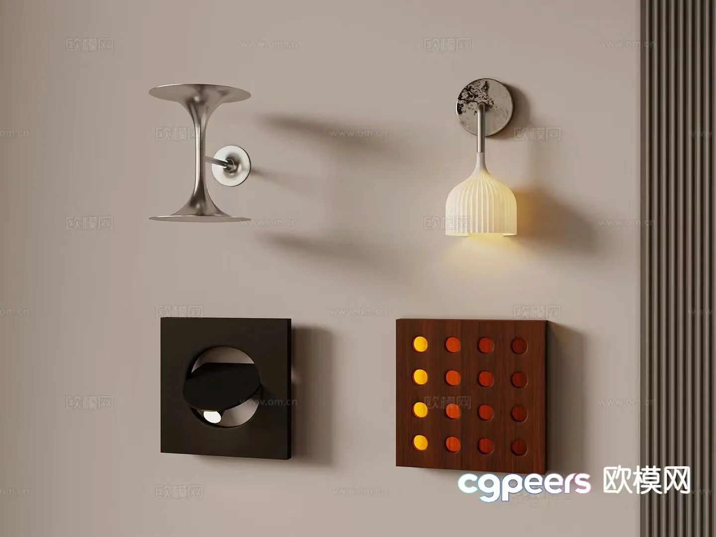 Medieval style wall lamp art wall lamp 3d model