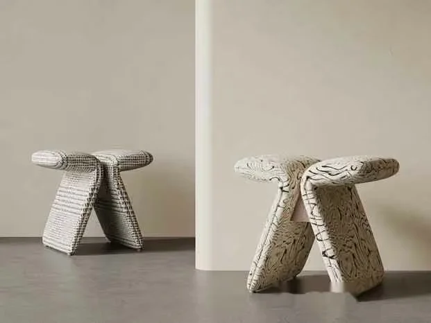 Two White Stools 3D Model – 374 – VRAY Render