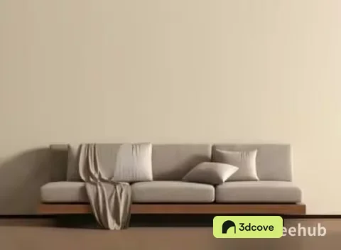 Beige Sofa With Pillows