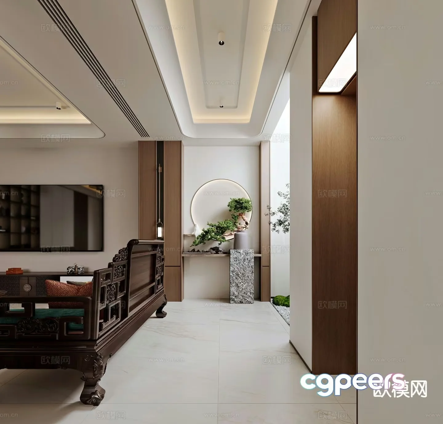 Modern Asian-Inspired Interior Design 3D Model – 20740 – VRAY Render