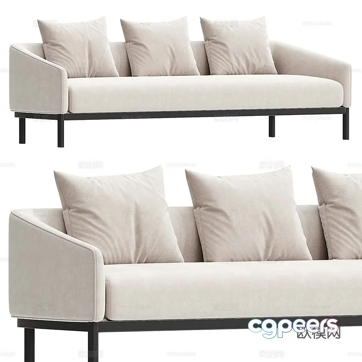 Multiplayer sofa 3d model