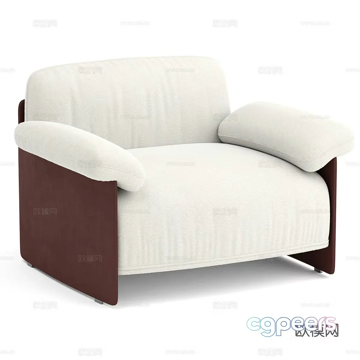 Modern Italian fabric sofa chair 3d model
