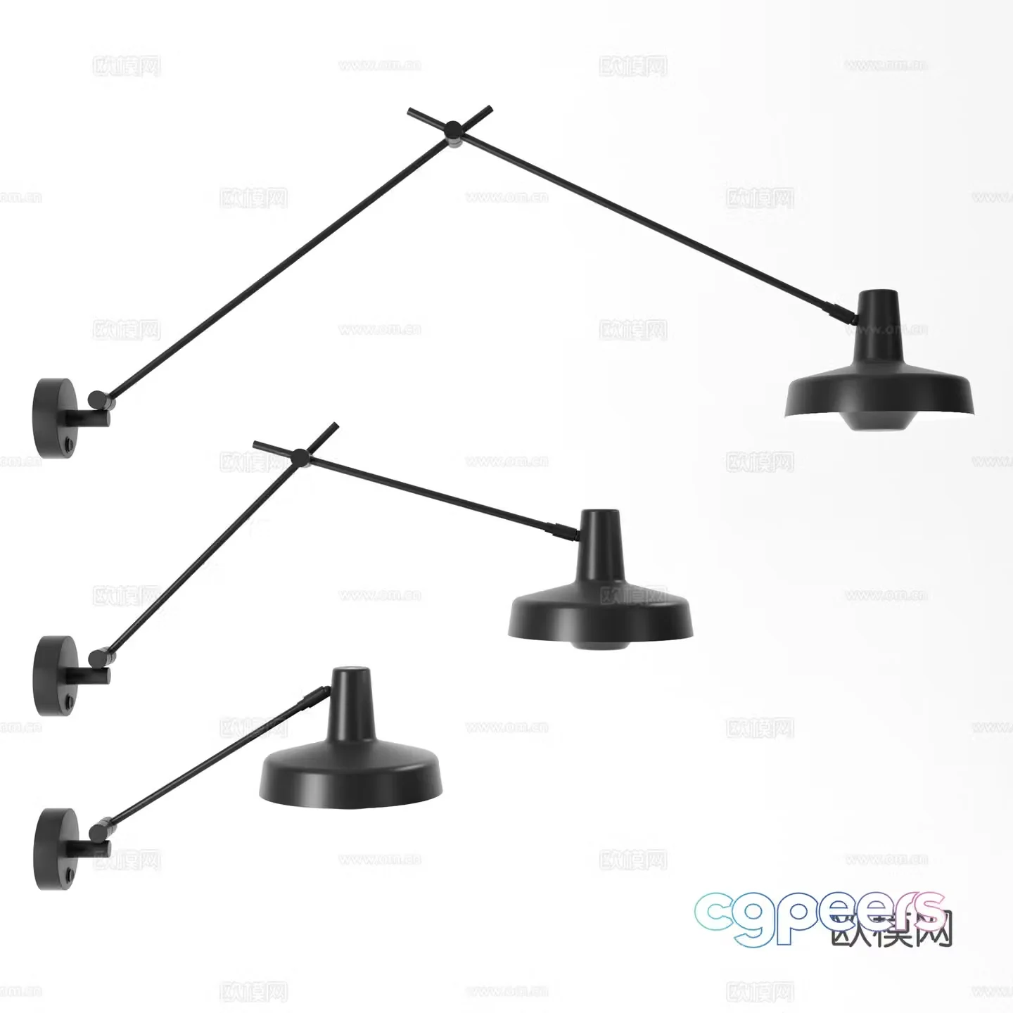 New Chinese style wall lamp 3d model