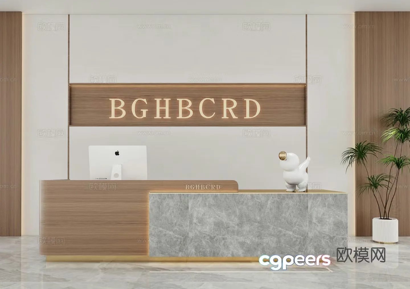 Modern front desk company front desk beauty salon front desk hotel front desk cashier desk service desk 3d model