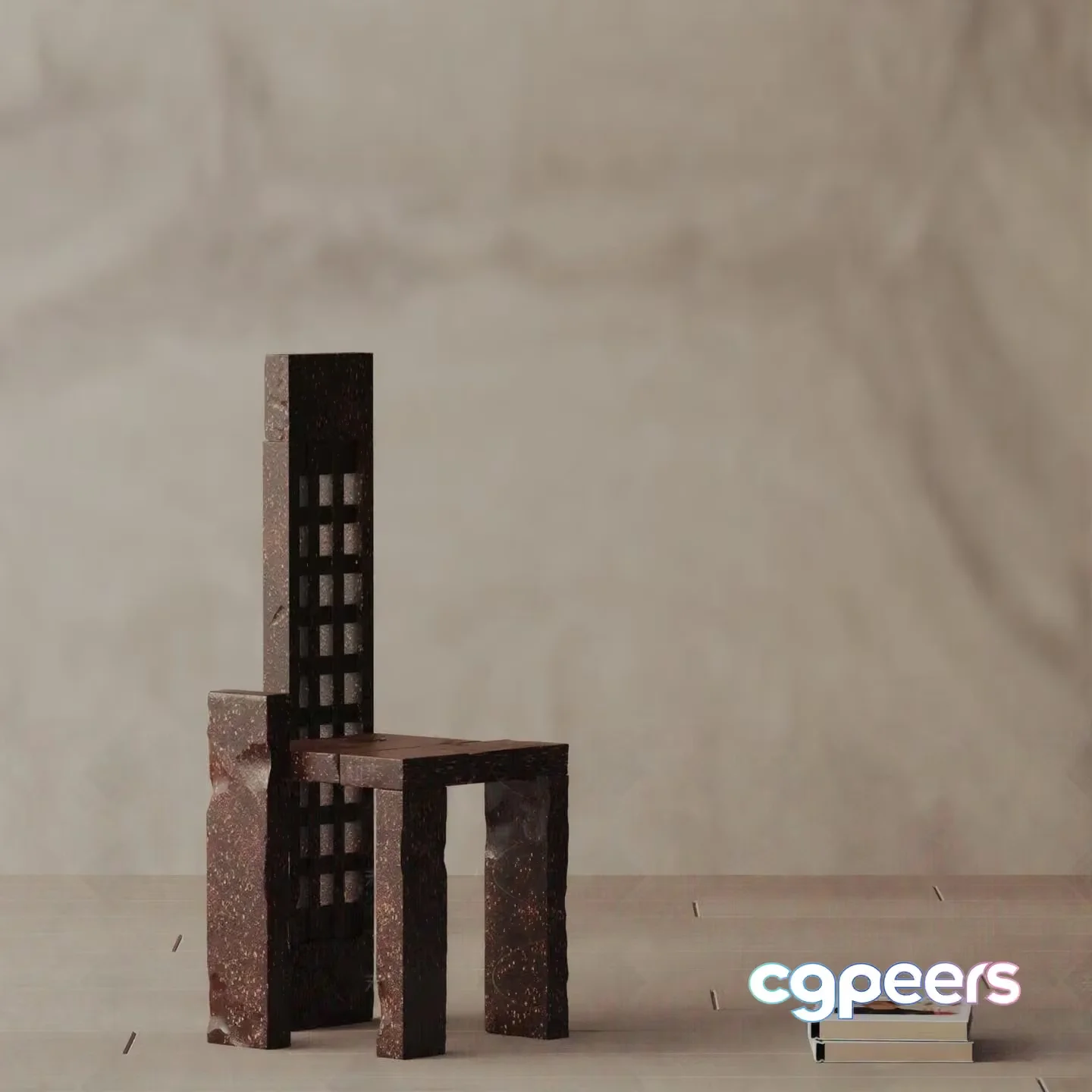 A Unique Chair Made Of Chocolate 3D Model – 15761 – VRAY Render