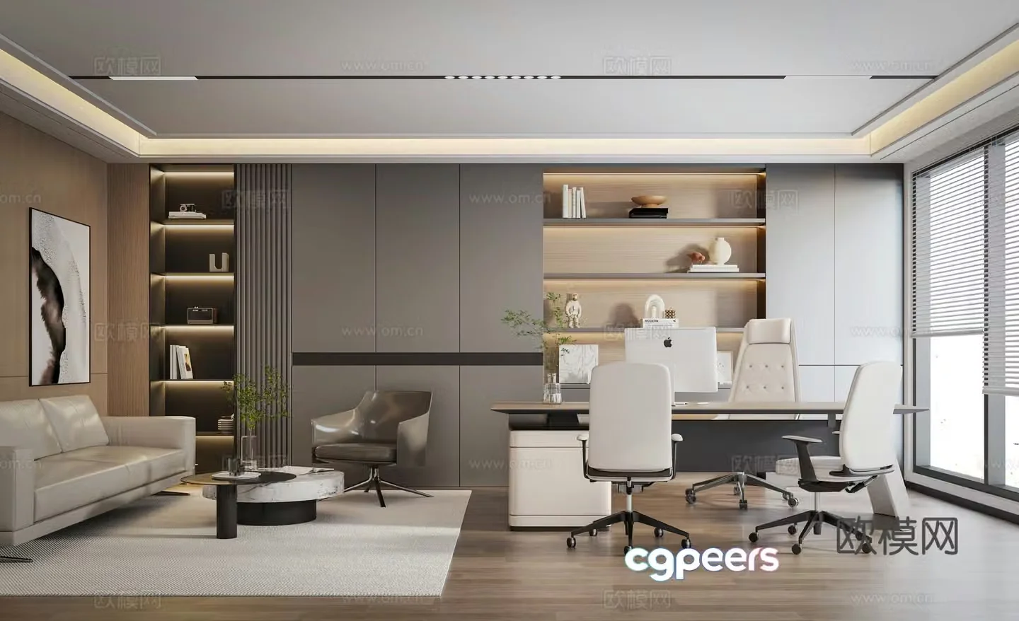 Modern manager office 3d model