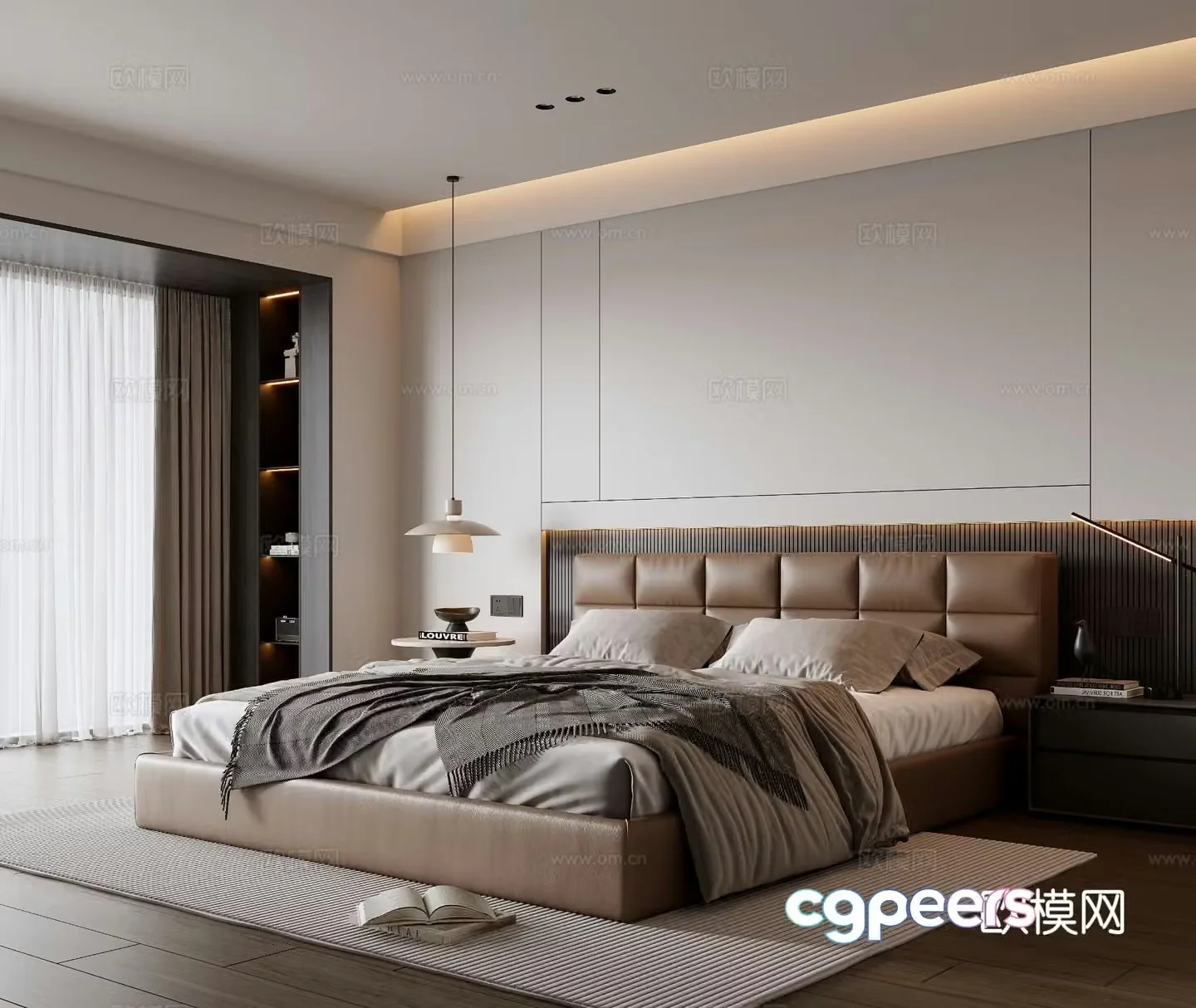 Italian bedroom master bedroom 3d model