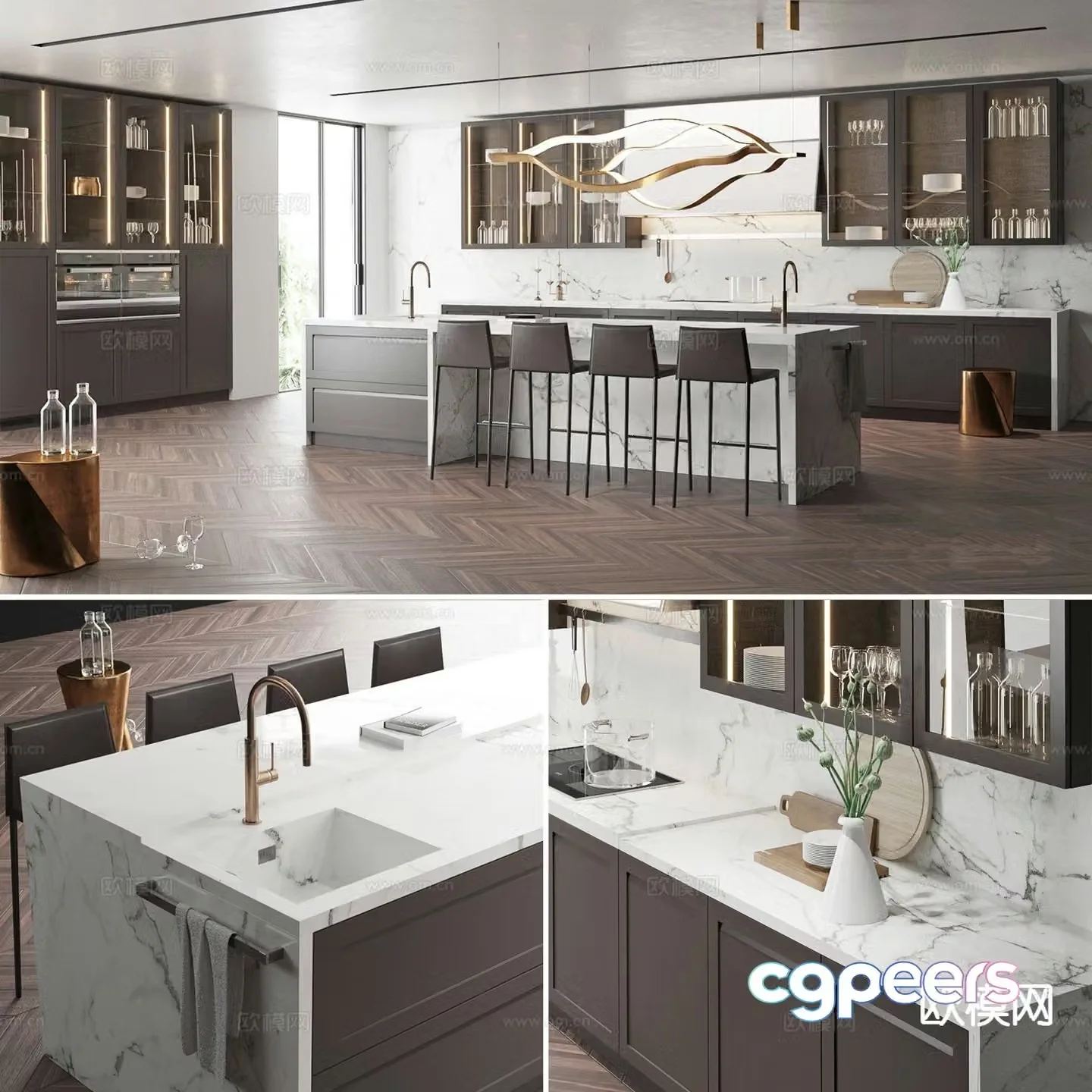 Modern kitchen 3d model