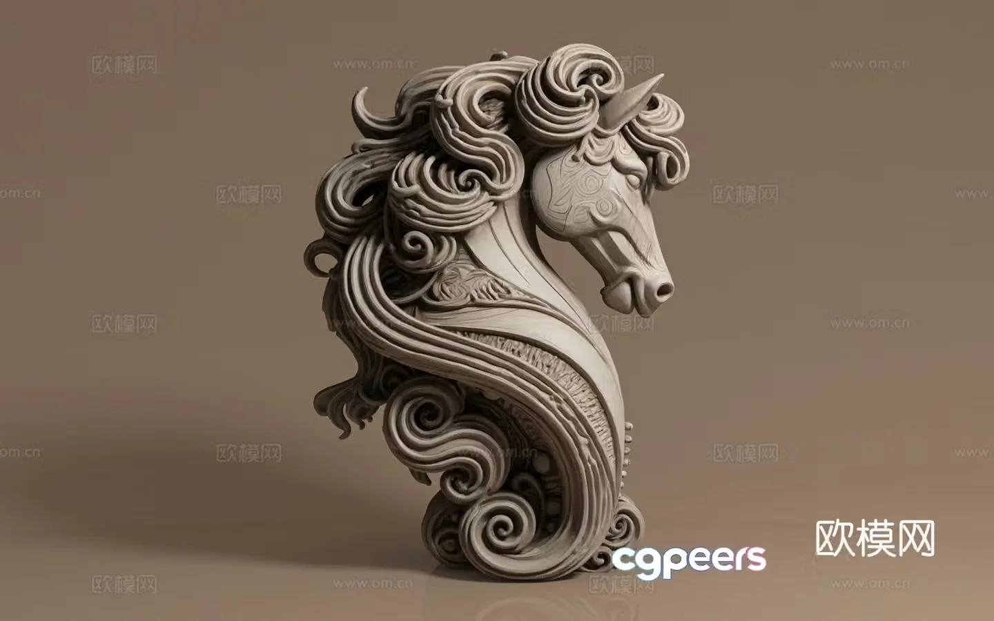 Horse head Art sculpture Creative statue Creative ornaments Landscape sculpture Outdoor decoration Beauty 3D model