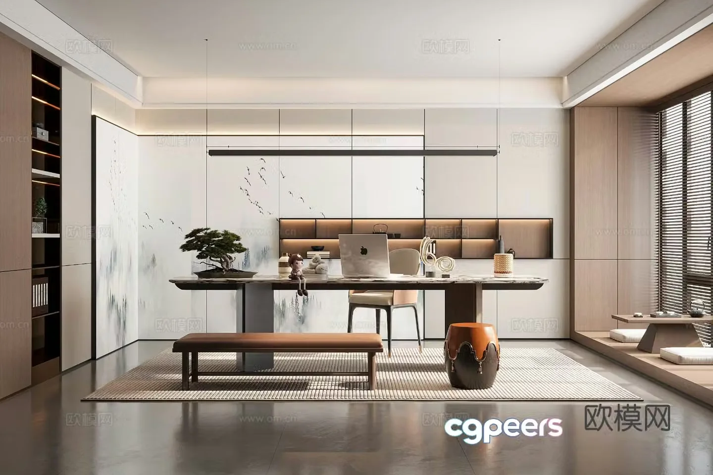 New Chinese tea room 3d model