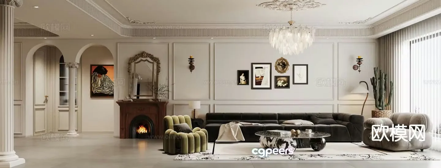 French restaurant 3d model