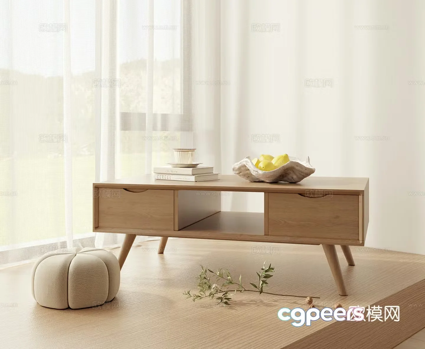 Nordic coffee table 3d model