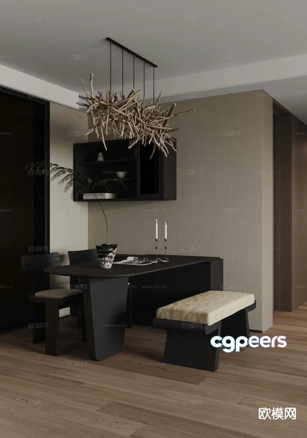 Modern restaurant 3d model