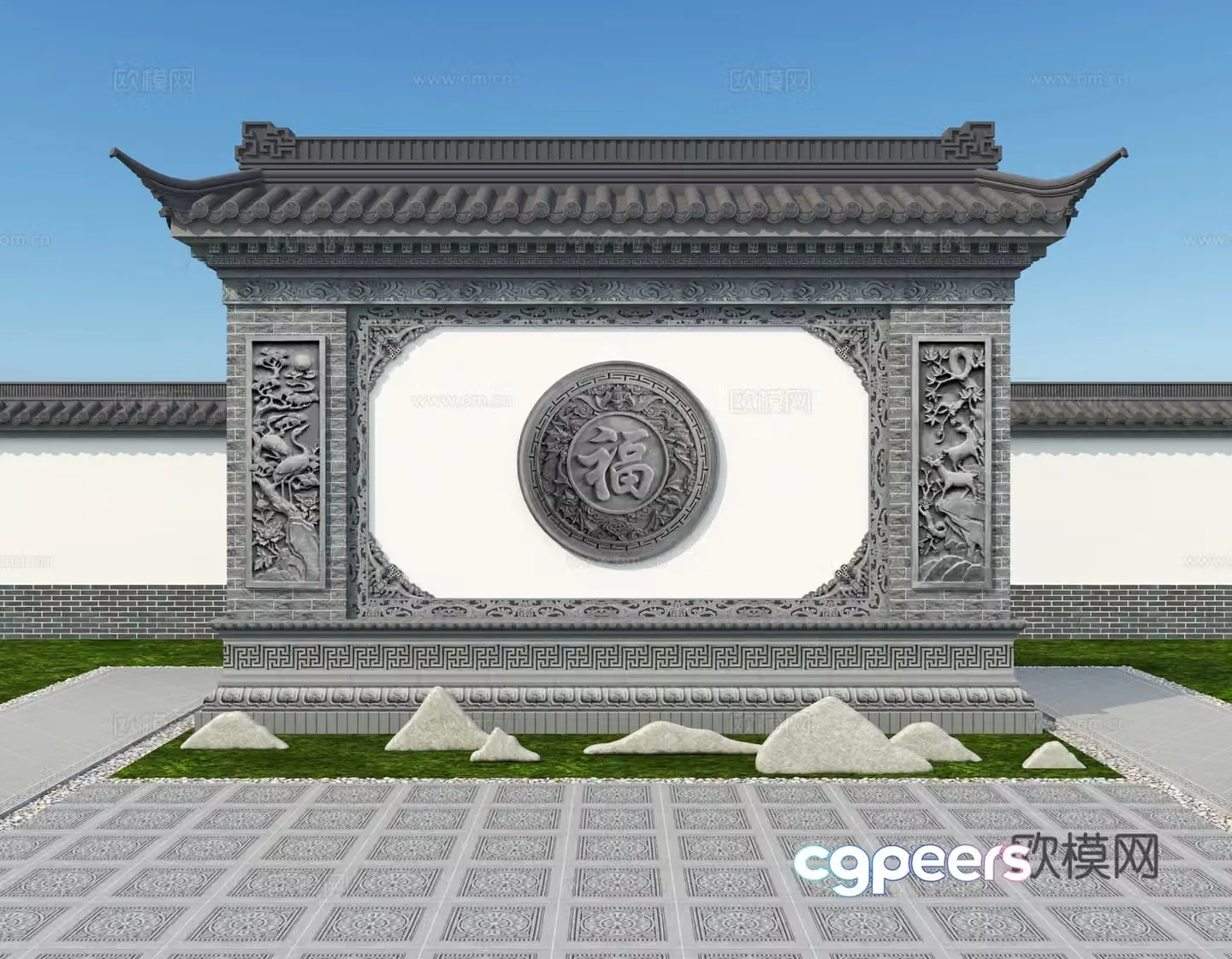Screen wall 3d model
