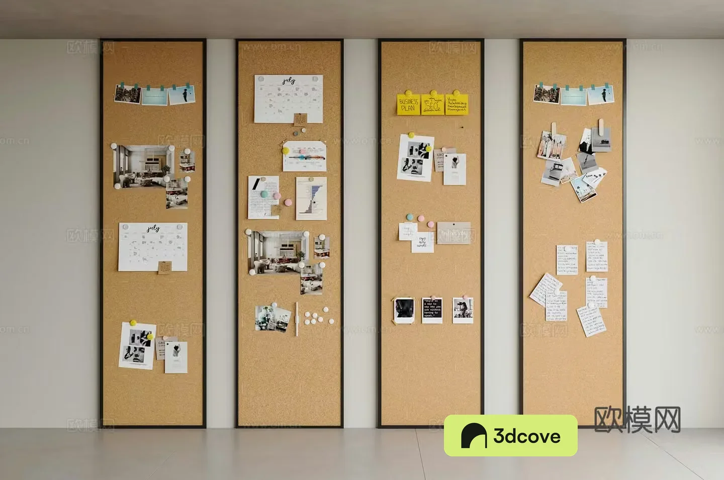 Modern photo wall cork board sticky notes wall decoration photo wall decorative board