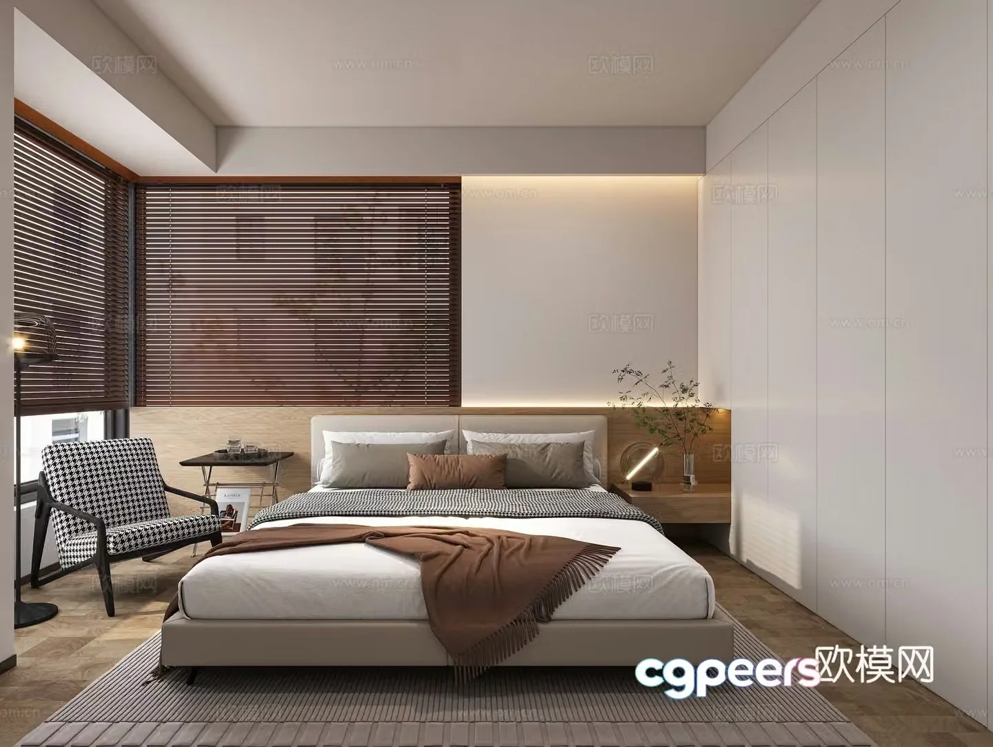 Modern bedroom master bedroom 3d model