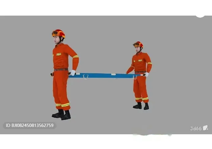 Two Men In Orange Uniforms 3D Model – 3026 – VRAY Render