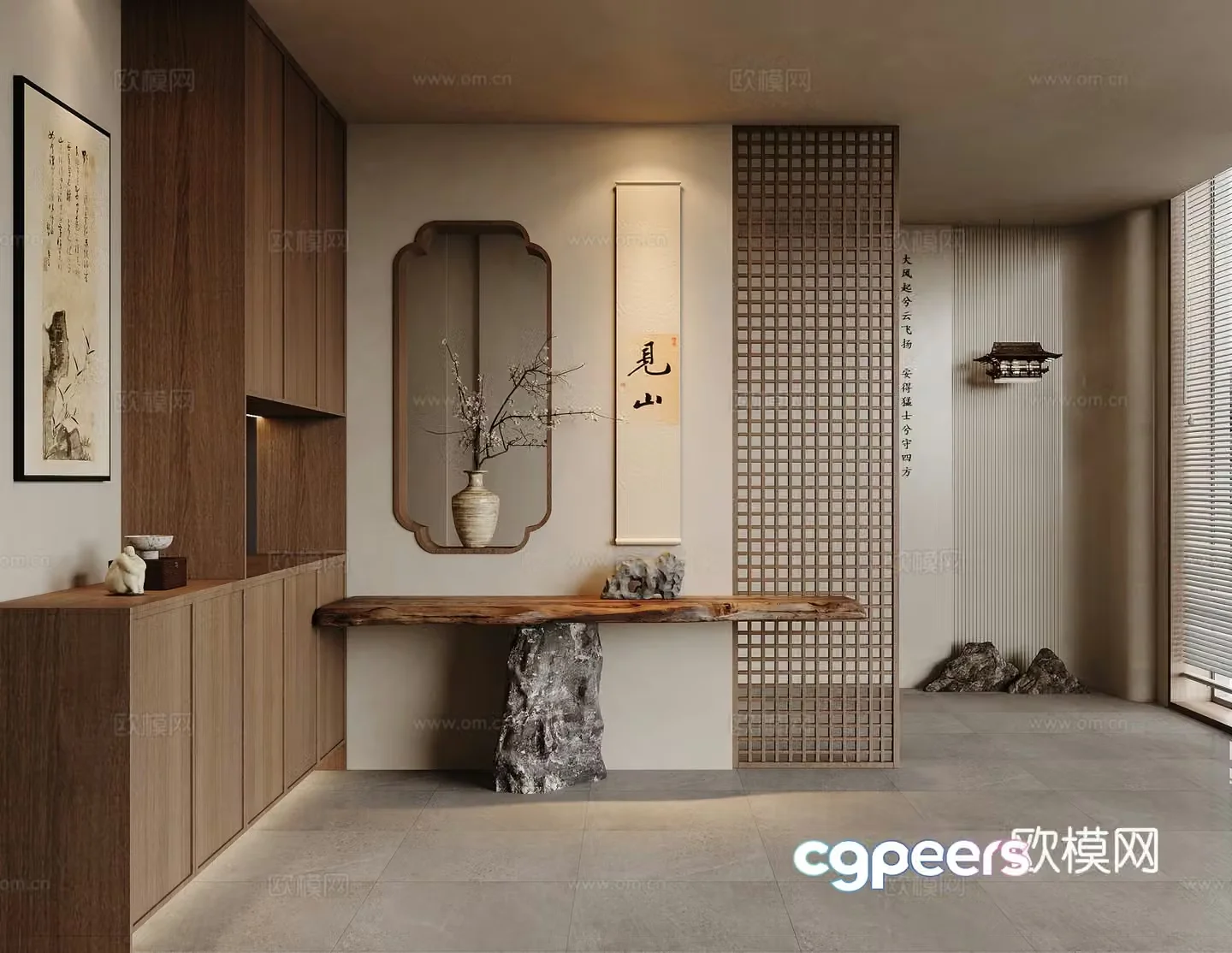 Song style entrance hall 3D model