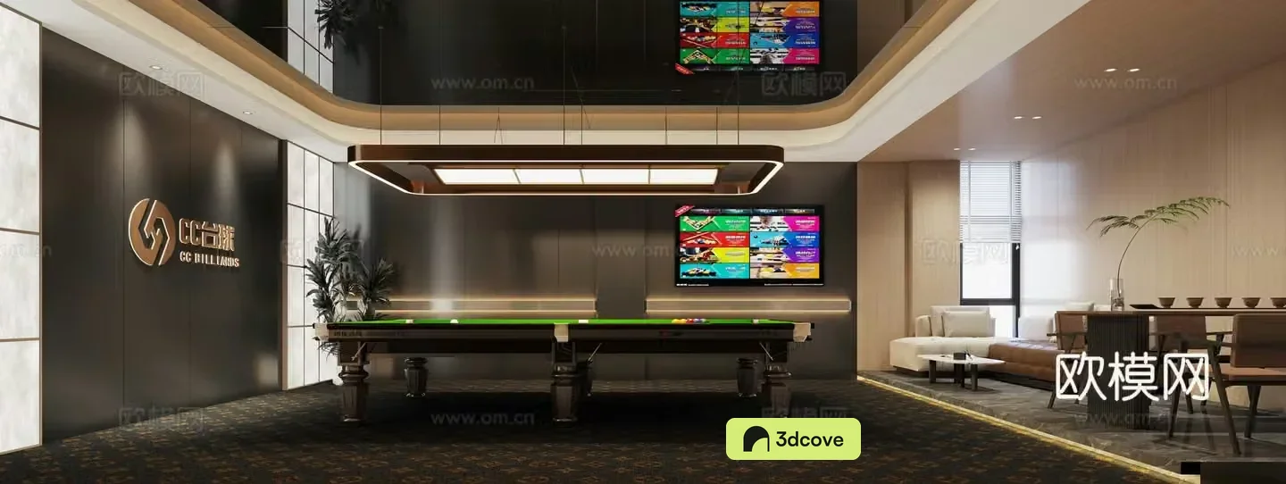 Billiards room entertainment room