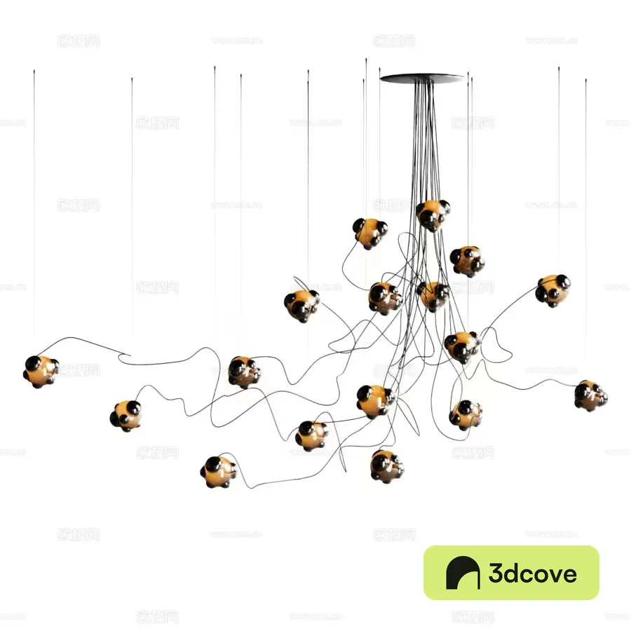 Gold And Black Chandelier