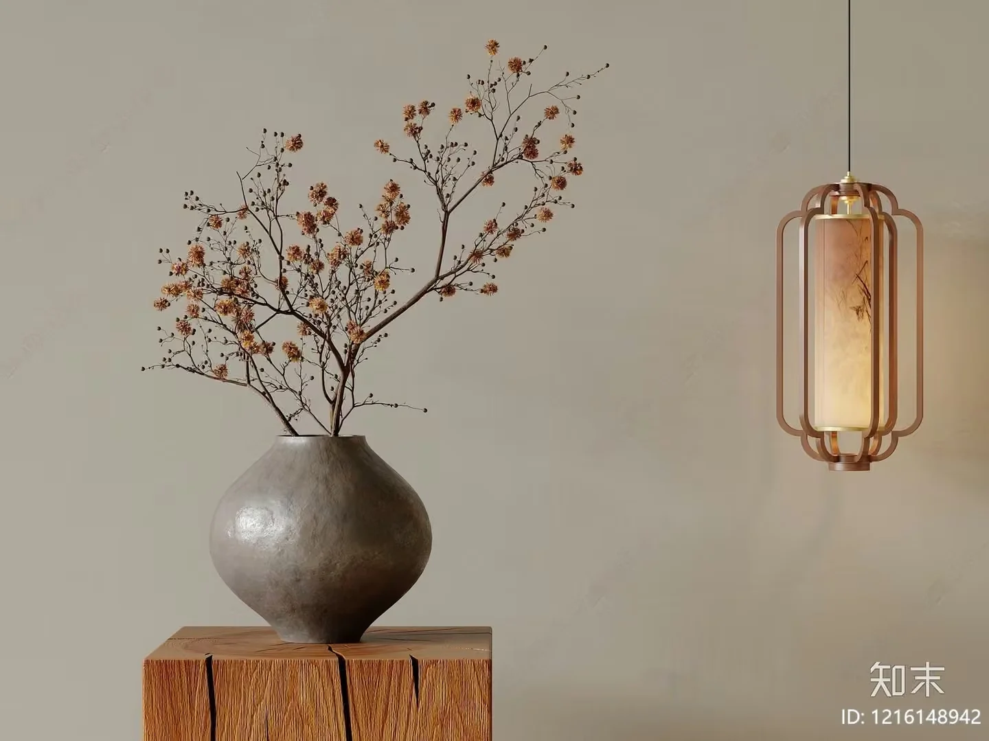 A Hanging Light Fixture 3D Model – 13438 – VRAY Render