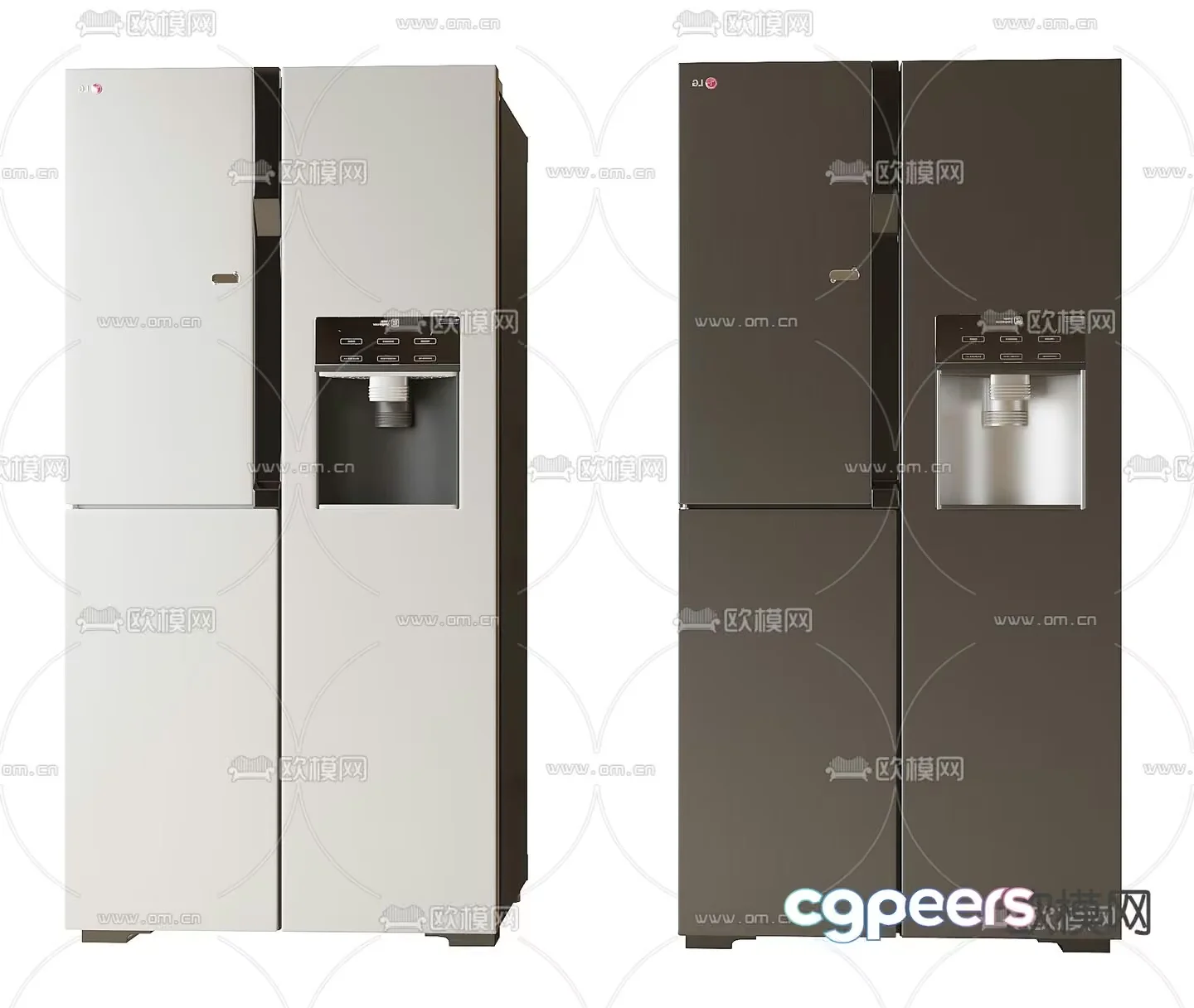 Modern Refrigerator 3D Model – 5427 – VRAY Render