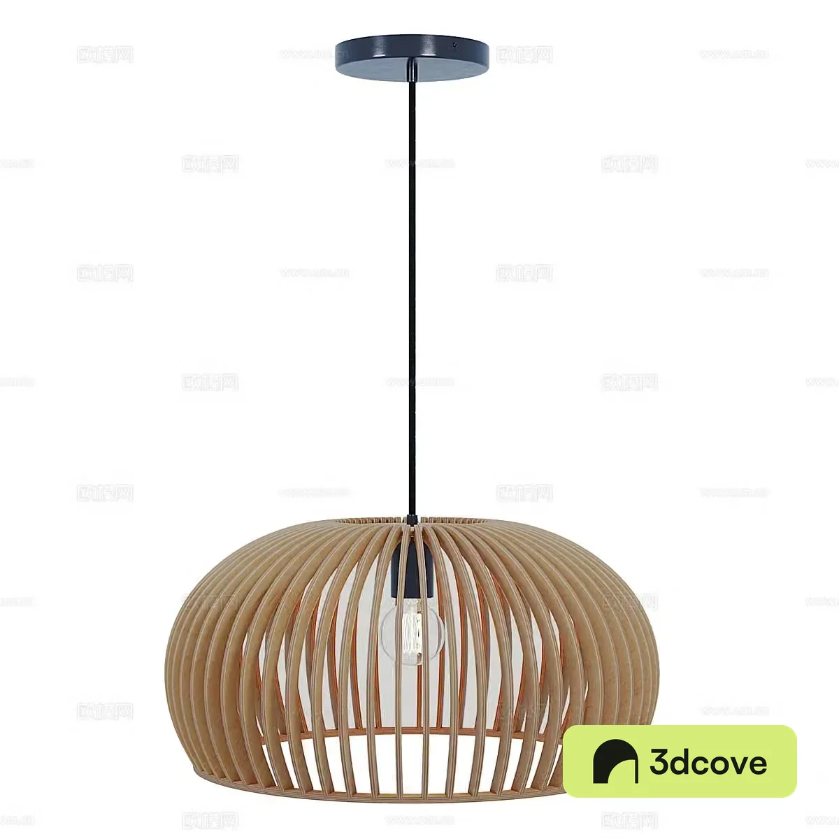 New Chinese Wasabi Roots 3D Model of Braided Chandelier