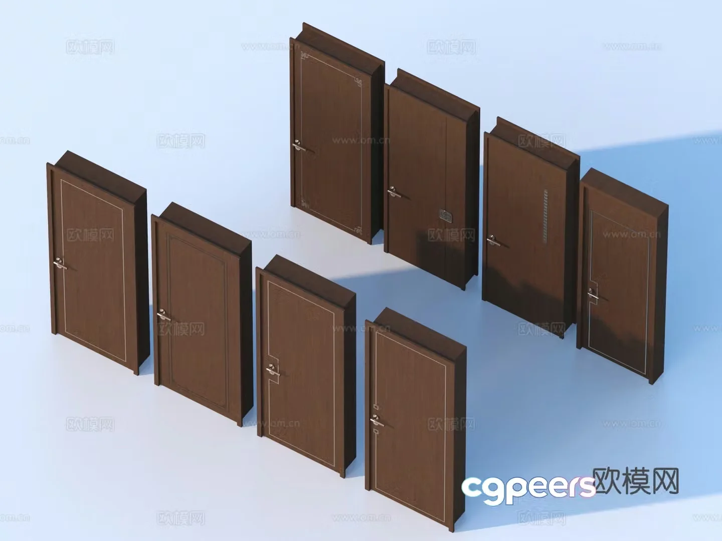 Door Door Wooden Door Single Open Door Glass Door Double Open Door 3D Model