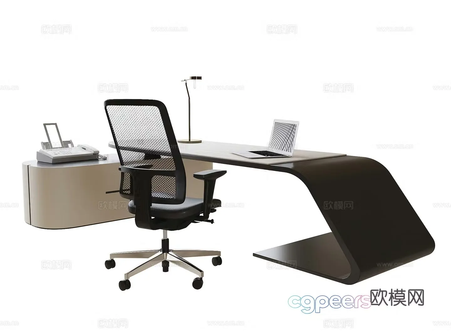 Modern boss office desk chair office chair table desk chair 3d model