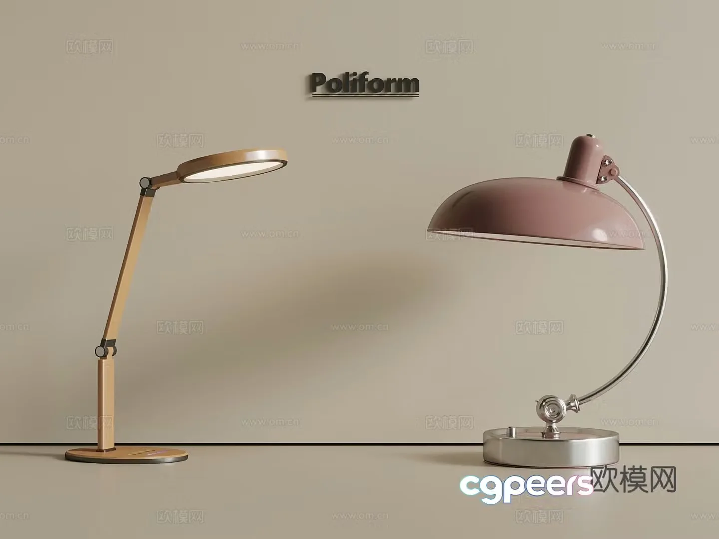 Light luxury Wasabi Desk lamp Desk lamp 3D model