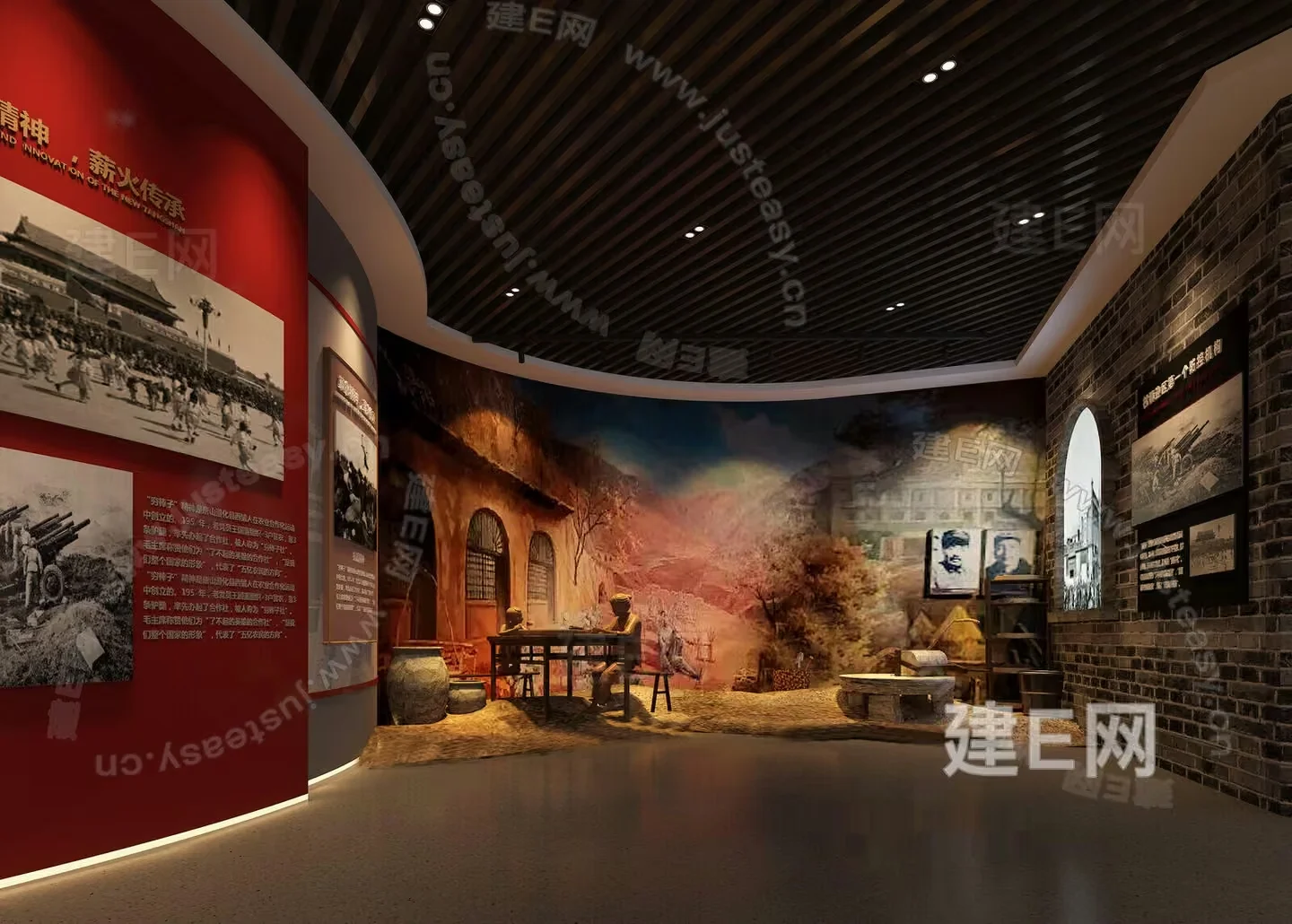 A Museum Exhibit 3D Model – 8844 – VRAY Render