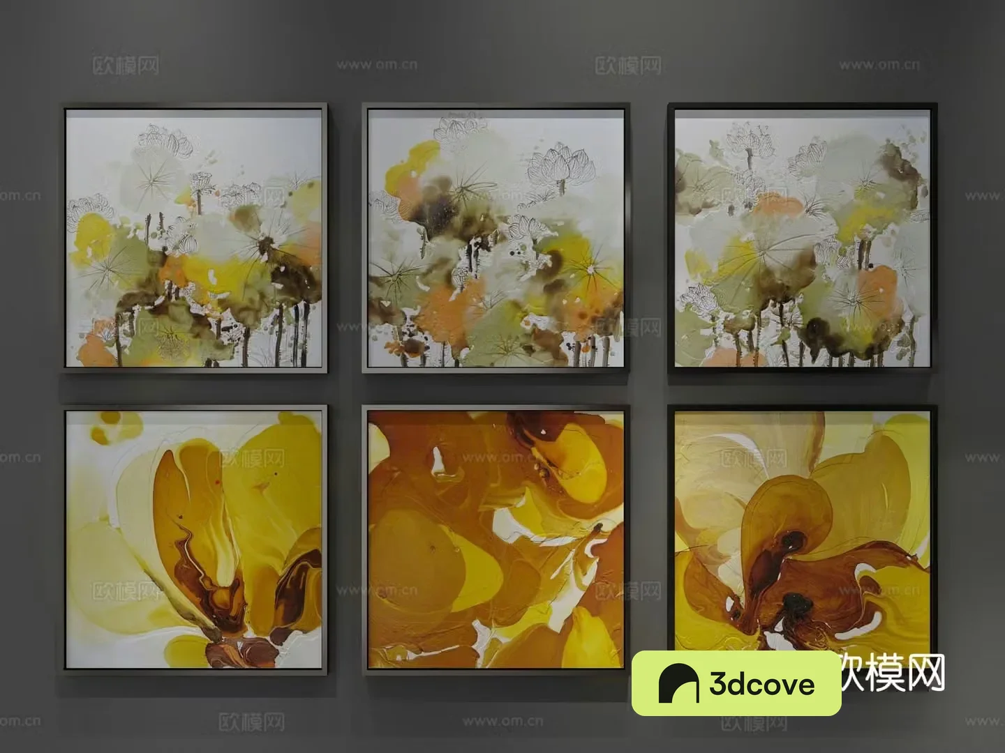 Decorative painting oil painting combined hanging painting