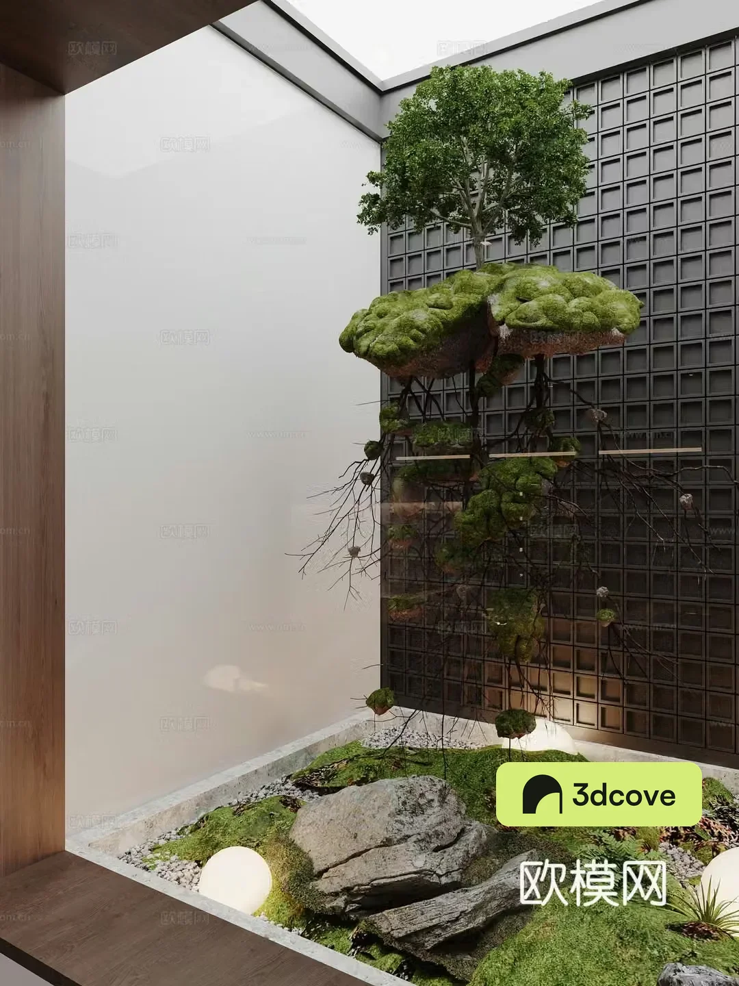 New Chinese-style plant heap Plant landscaping Plant heap Suspension plants Indoor landscaping