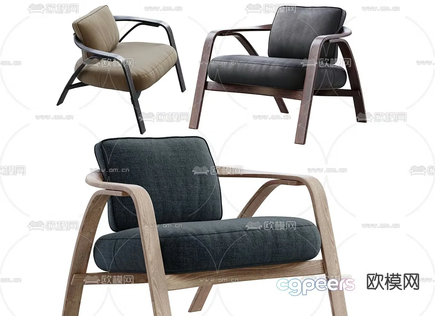 Flexform leisure chair 3d model