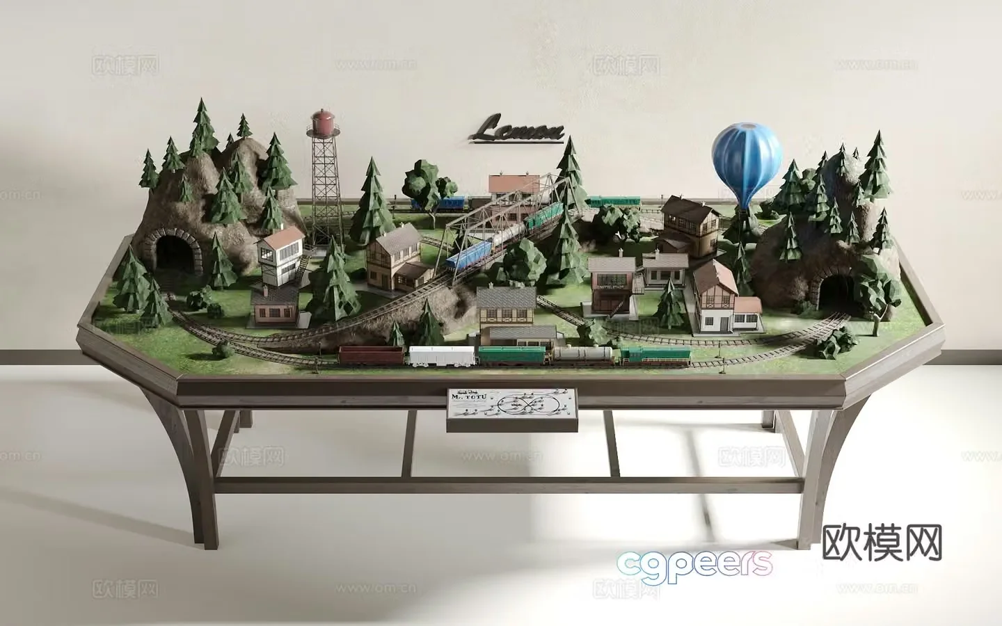 Micro train track model 3d model
