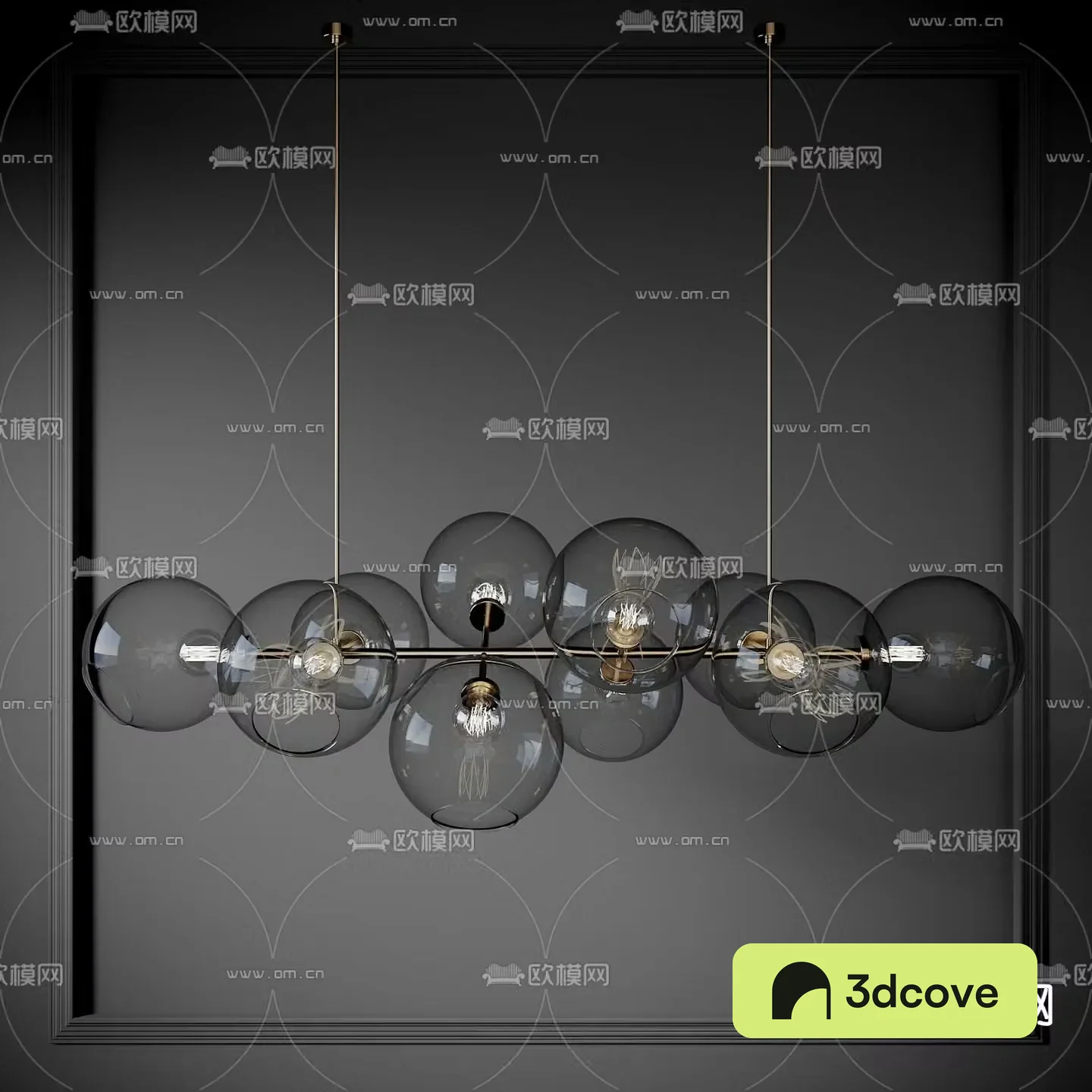 Multi-head chandelier Glass ball chandelier