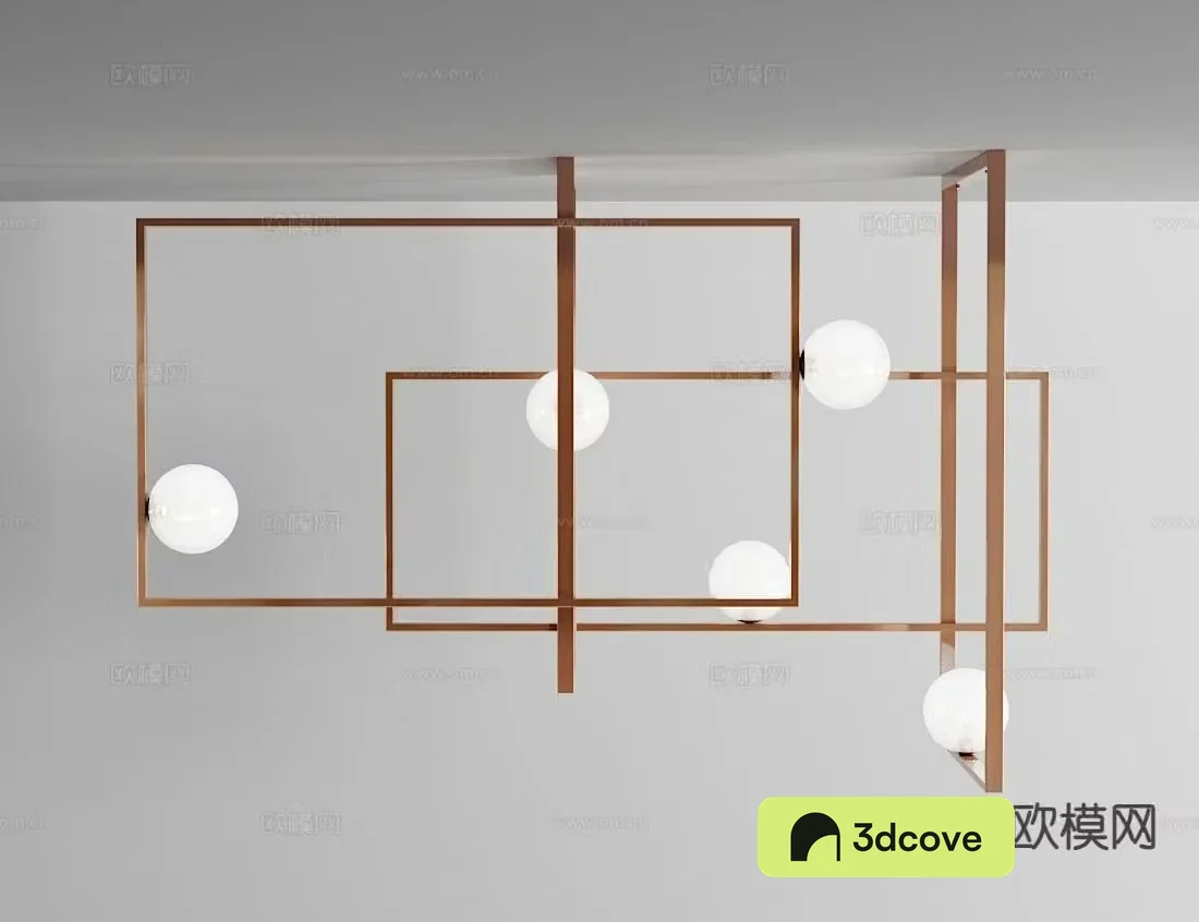 Light luxury geometric chandelier