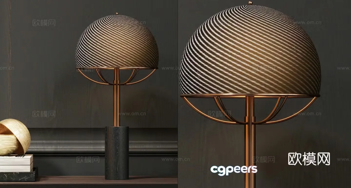 Modern light luxury retro desk lamp 3d model