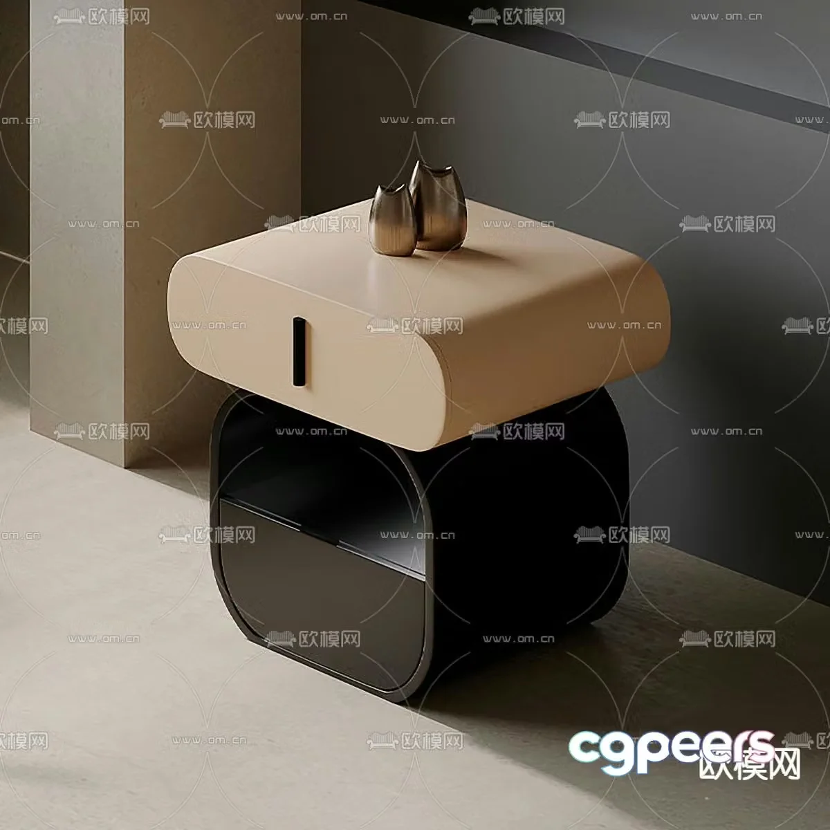 Modern bedside table 3d model