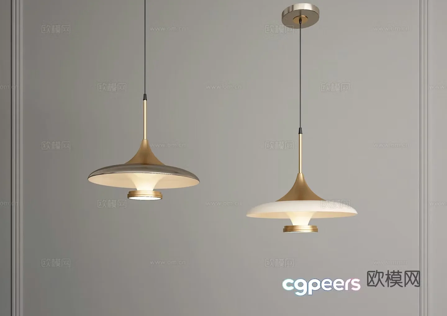 Restaurant Chandeliers Middle Chandeliers Creamy Chandeliers UFOs French Chandeliers 3D Model