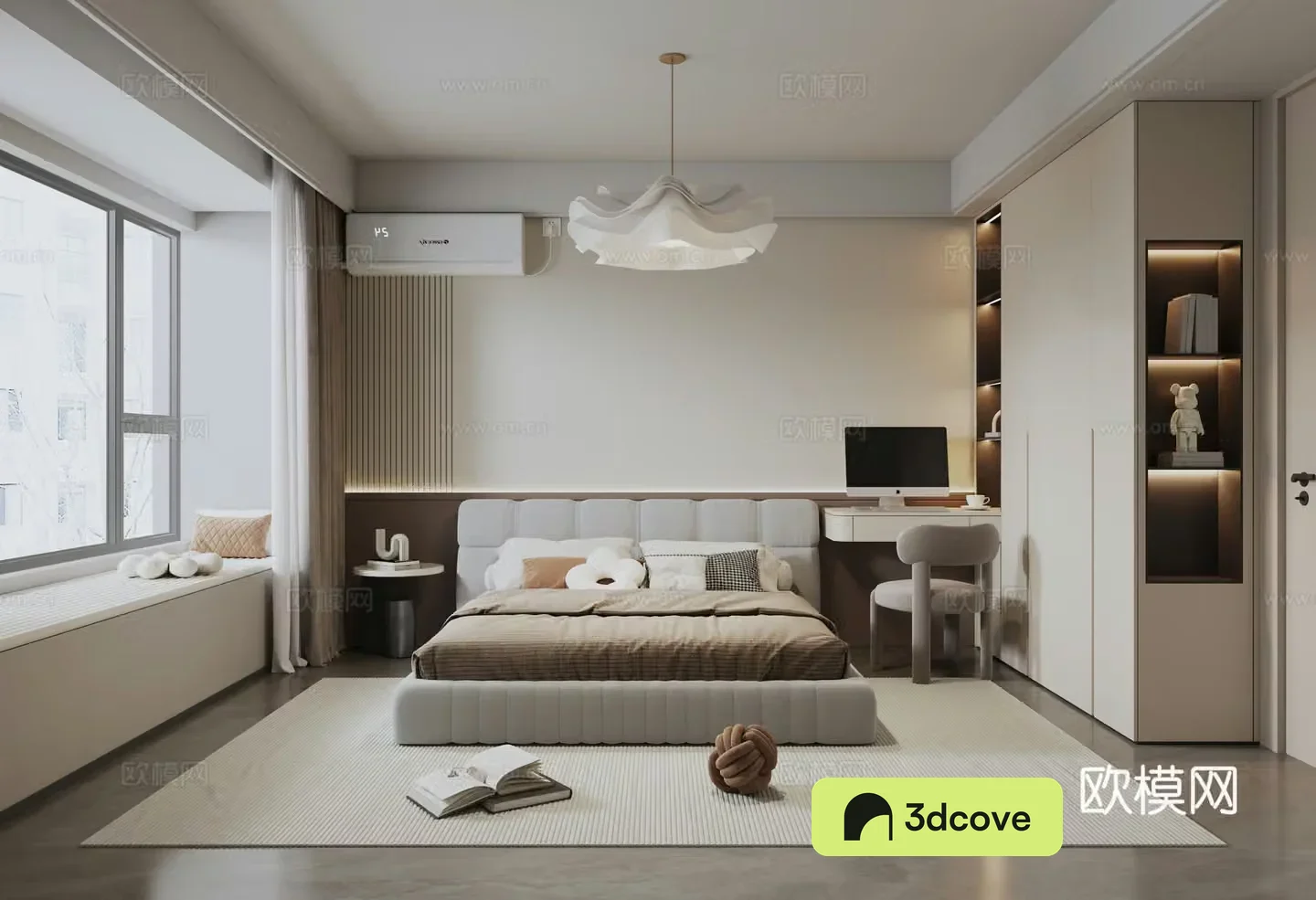 Modern minimalist home bedroom