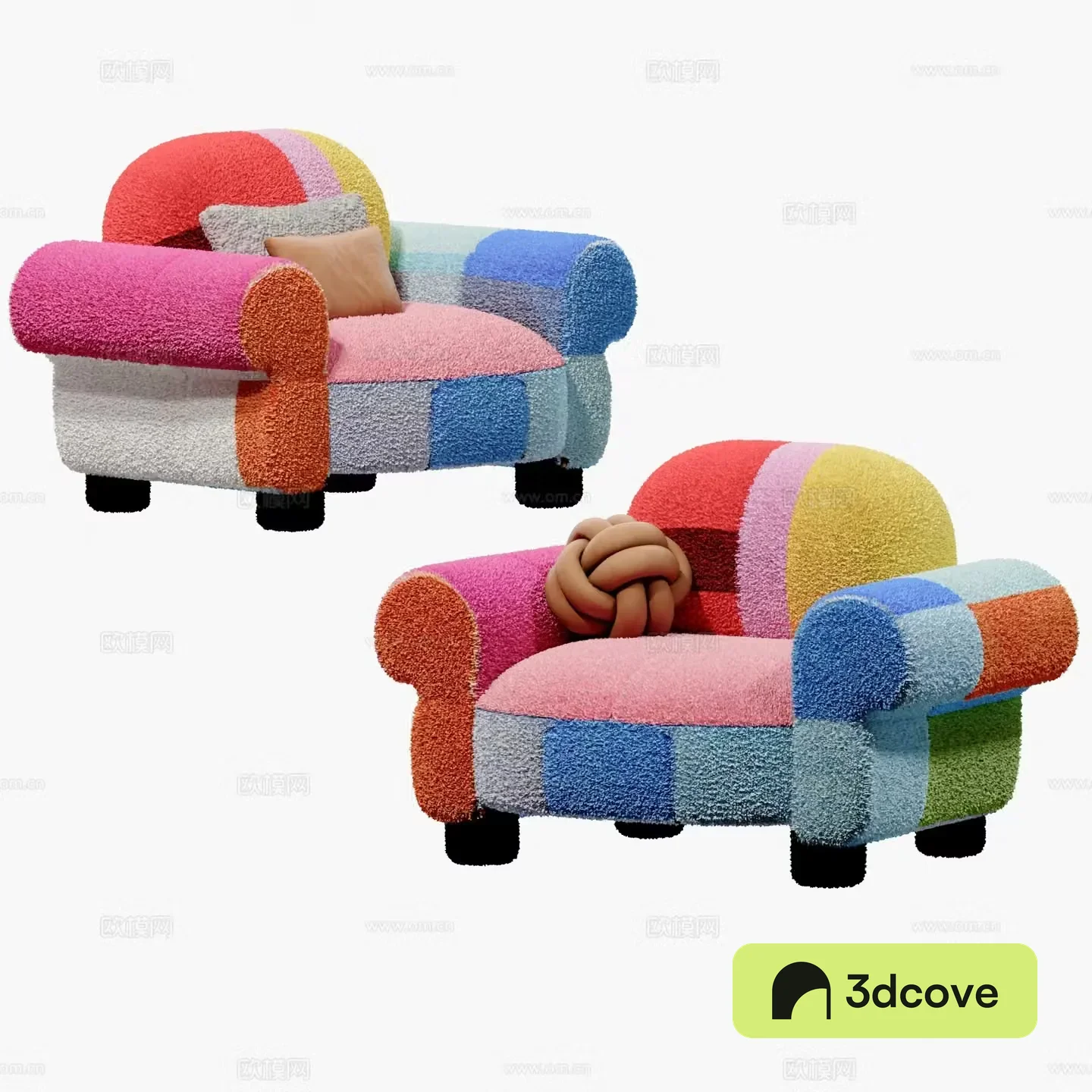 Modern Mondrian casual single sofa casual chair