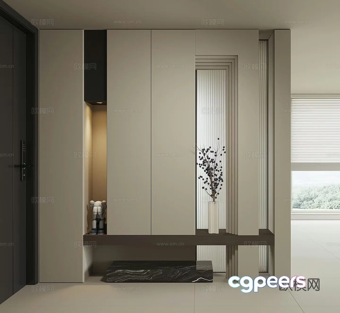 Modern entrance entrance 3D model