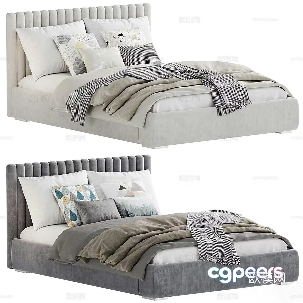 Double bed 3d model